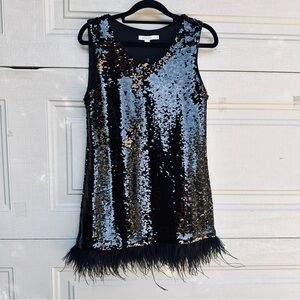 Chico's Black Sequin Tunic/ mini dress